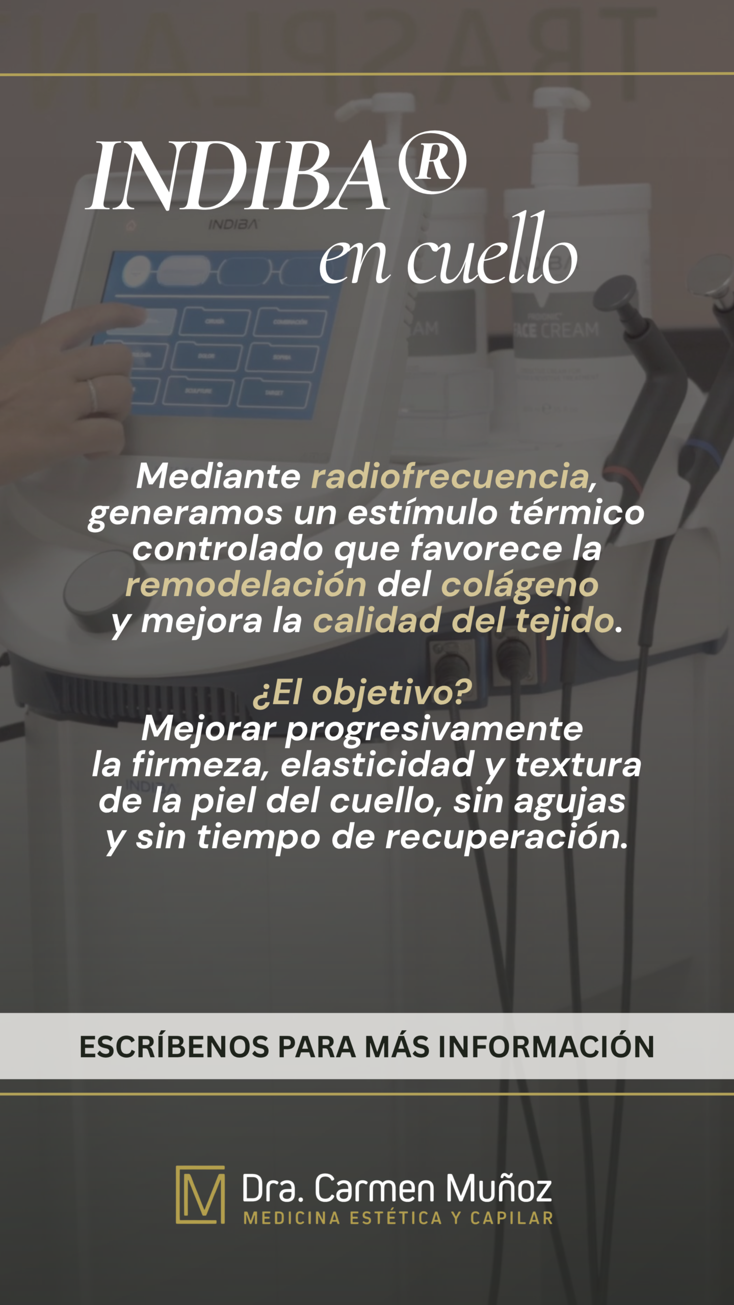 INDIBA en cuello, radiofrecuencia y colágeno